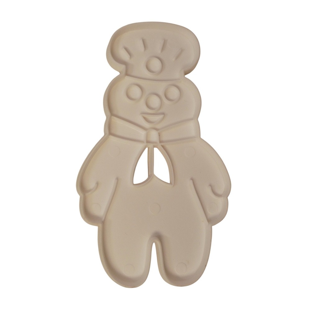 Vintage 1989 Pillsbury Doughboy White Plastic Cookie Cutter 4‎ 1/2"